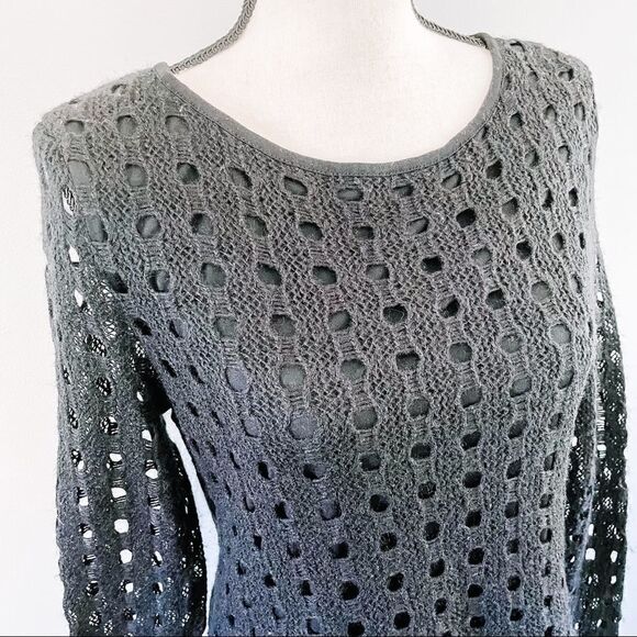 Tibi  Black Crochet Knit Sweater - Picture 3 of 8